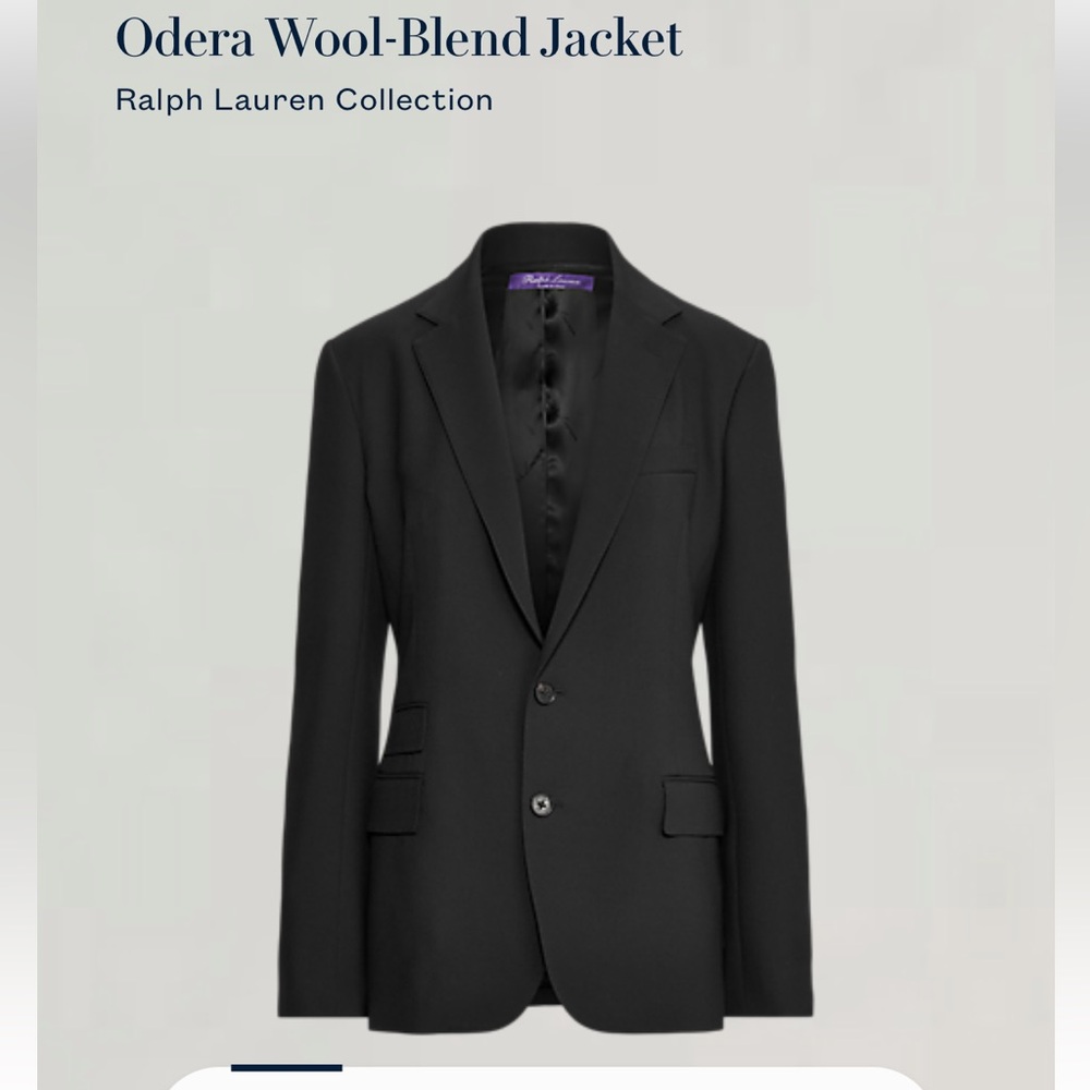 Ralph Lauren Purple Label Black Wool-Blend Jacket
